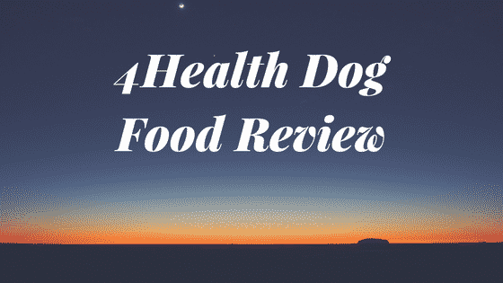 a picture of a sunset with the words 4 health dog food review.